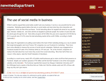 Tablet Screenshot of newmediapartners.wordpress.com
