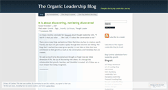 Desktop Screenshot of organicleadership.wordpress.com