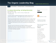 Tablet Screenshot of organicleadership.wordpress.com