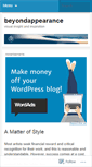 Mobile Screenshot of beyondappearance.wordpress.com