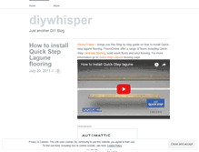 Tablet Screenshot of diywhisper.wordpress.com