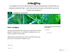 Tablet Screenshot of criticapop.wordpress.com