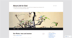 Desktop Screenshot of aboutlifeforgod.wordpress.com