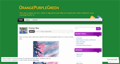 Desktop Screenshot of orangepurplegreen.wordpress.com