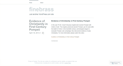 Desktop Screenshot of finebrass.wordpress.com