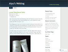 Tablet Screenshot of aiyu.wordpress.com