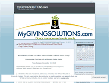 Tablet Screenshot of mygivingsolutions.wordpress.com