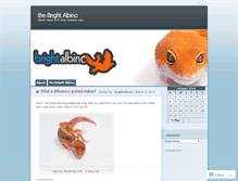 Tablet Screenshot of brightalbino.wordpress.com
