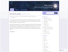 Tablet Screenshot of debtsense.wordpress.com