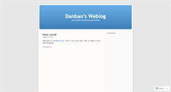 Desktop Screenshot of danbao.wordpress.com