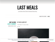 Tablet Screenshot of lastmeals.wordpress.com