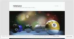 Desktop Screenshot of bolanueve.wordpress.com