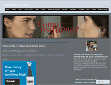 Tablet Screenshot of comoesquecer.wordpress.com