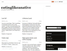 Tablet Screenshot of eatinglikeanative.wordpress.com