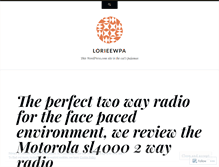 Tablet Screenshot of lorieewpa.wordpress.com