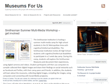 Tablet Screenshot of museumsforus.wordpress.com