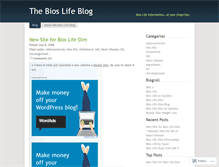 Tablet Screenshot of bioslife.wordpress.com