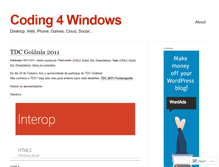 Tablet Screenshot of coding4windows.wordpress.com