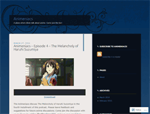 Tablet Screenshot of animeniacs.wordpress.com