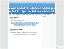Tablet Screenshot of cinselsohbetgaysohbetlezbiyensohbetsexsekschatcet.wordpress.com