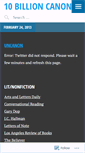 Mobile Screenshot of 10billioncanons.wordpress.com