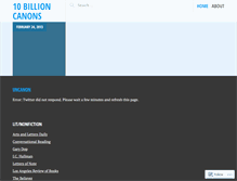 Tablet Screenshot of 10billioncanons.wordpress.com