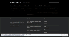 Desktop Screenshot of oilmarketminute.wordpress.com