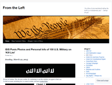 Tablet Screenshot of fromtheleft.wordpress.com