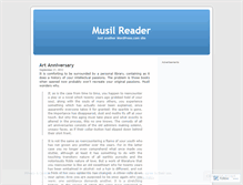 Tablet Screenshot of musilreader.wordpress.com