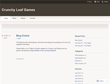 Tablet Screenshot of crunchyleafgames.wordpress.com