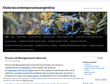 Tablet Screenshot of historiacontemporaneaargentina.wordpress.com