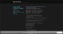 Desktop Screenshot of manoutoftime.wordpress.com