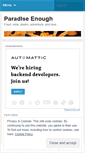 Mobile Screenshot of paradiseenoughdotcom.wordpress.com
