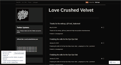 Desktop Screenshot of lovecrushedvelvet.wordpress.com