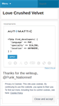 Mobile Screenshot of lovecrushedvelvet.wordpress.com