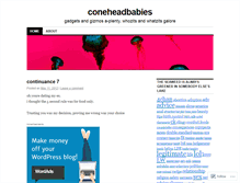 Tablet Screenshot of coneheadbabies.wordpress.com