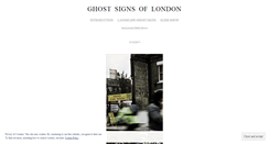 Desktop Screenshot of ghostsignsoflondon.wordpress.com