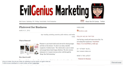 Desktop Screenshot of evilgeniusmarketing.wordpress.com