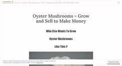 Desktop Screenshot of growoystermushroom.wordpress.com