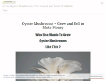 Tablet Screenshot of growoystermushroom.wordpress.com