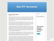 Tablet Screenshot of bestetfnewsletter.wordpress.com