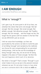 Mobile Screenshot of iamenough.wordpress.com