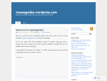 Tablet Screenshot of myeeeguides.wordpress.com