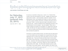 Tablet Screenshot of fpbcphilippinemissiontrip.wordpress.com