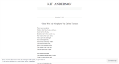 Desktop Screenshot of kitanderson.wordpress.com