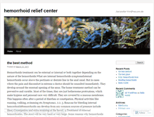 Tablet Screenshot of hemorrhoidreliefcenter.wordpress.com