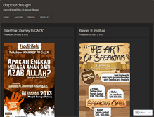 Tablet Screenshot of dapoerdesign.wordpress.com