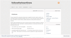 Desktop Screenshot of followtheheartlines.wordpress.com