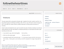 Tablet Screenshot of followtheheartlines.wordpress.com