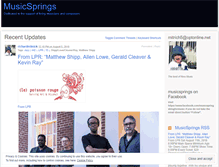 Tablet Screenshot of musicsprings.wordpress.com